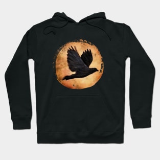 crow/raven in flight... soar Hoodie